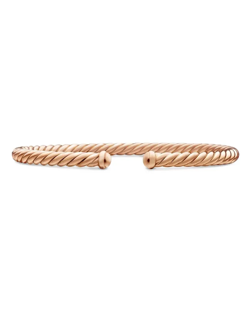 David Yurman 18kt Modern Cablespira Rotgoldarmband (4mm) - Rosa Rosa
