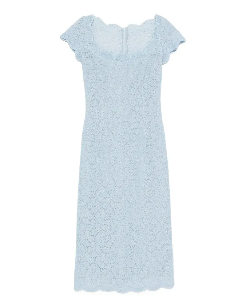 Ermanno Scervino lace scalloped-edge midi dress - Blau Blau