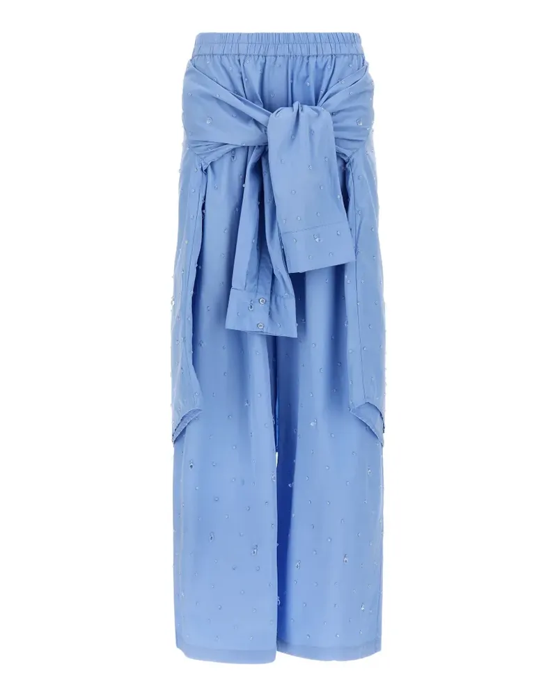 Giuseppe di Morabito Hose mit Kristallapplikation - Blau Blau