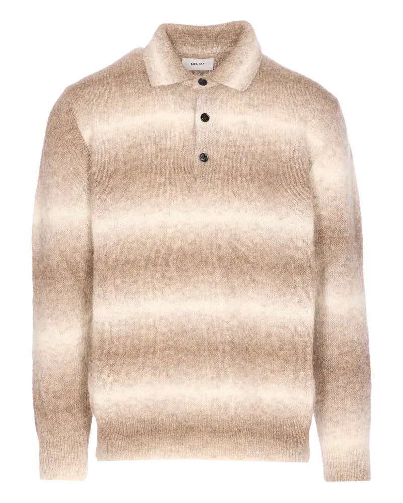 NN 07 long-sleeve polo shirt - Nude Nude
