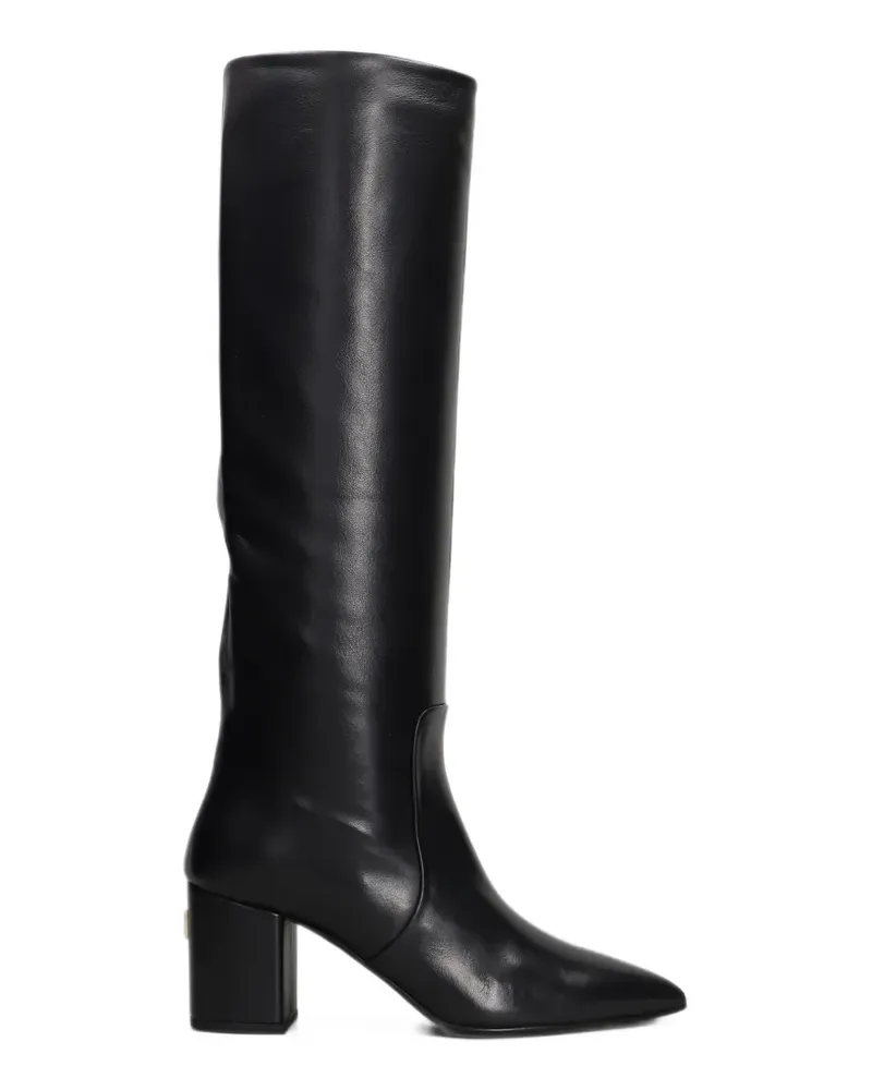 Via Roma 15 Kniehohe Stiefel mit spitzer Kappe - Schwarz Schwarz