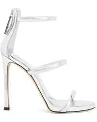 Giuseppe Zanotti Metallische Harmony Sandalen Silber