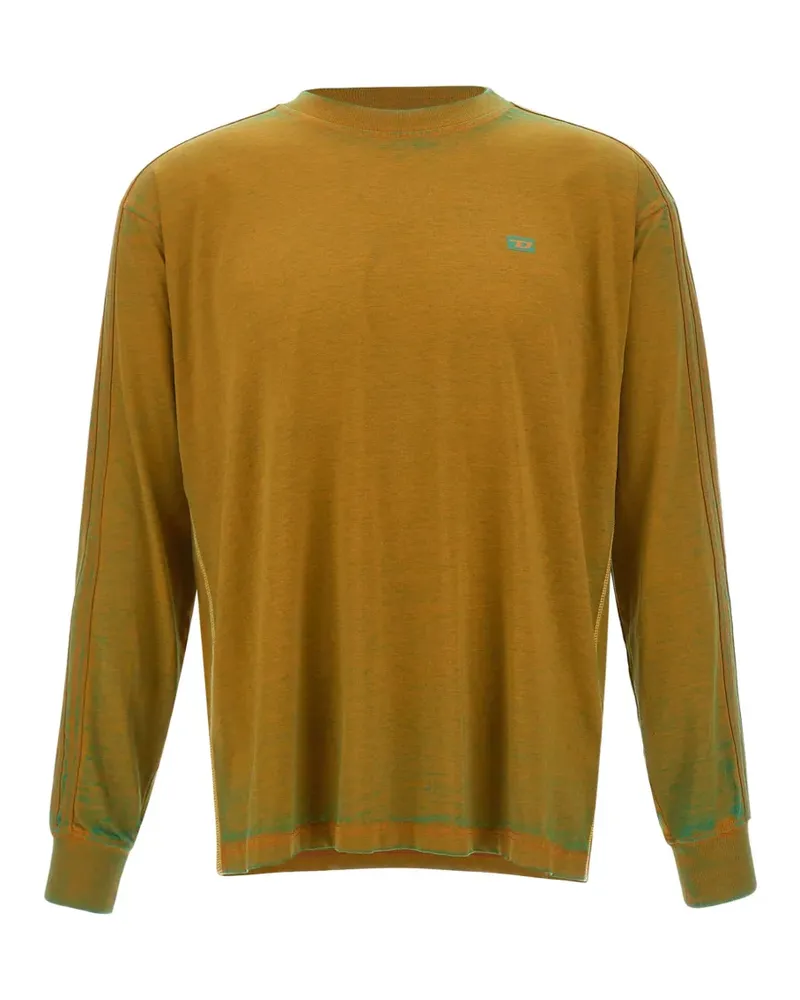 Diesel gradient-effect logo-print sweatshirt - Grün Grün