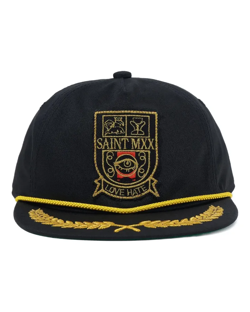 SAINT MXXXXXX embroidered-logo cap - Schwarz Schwarz