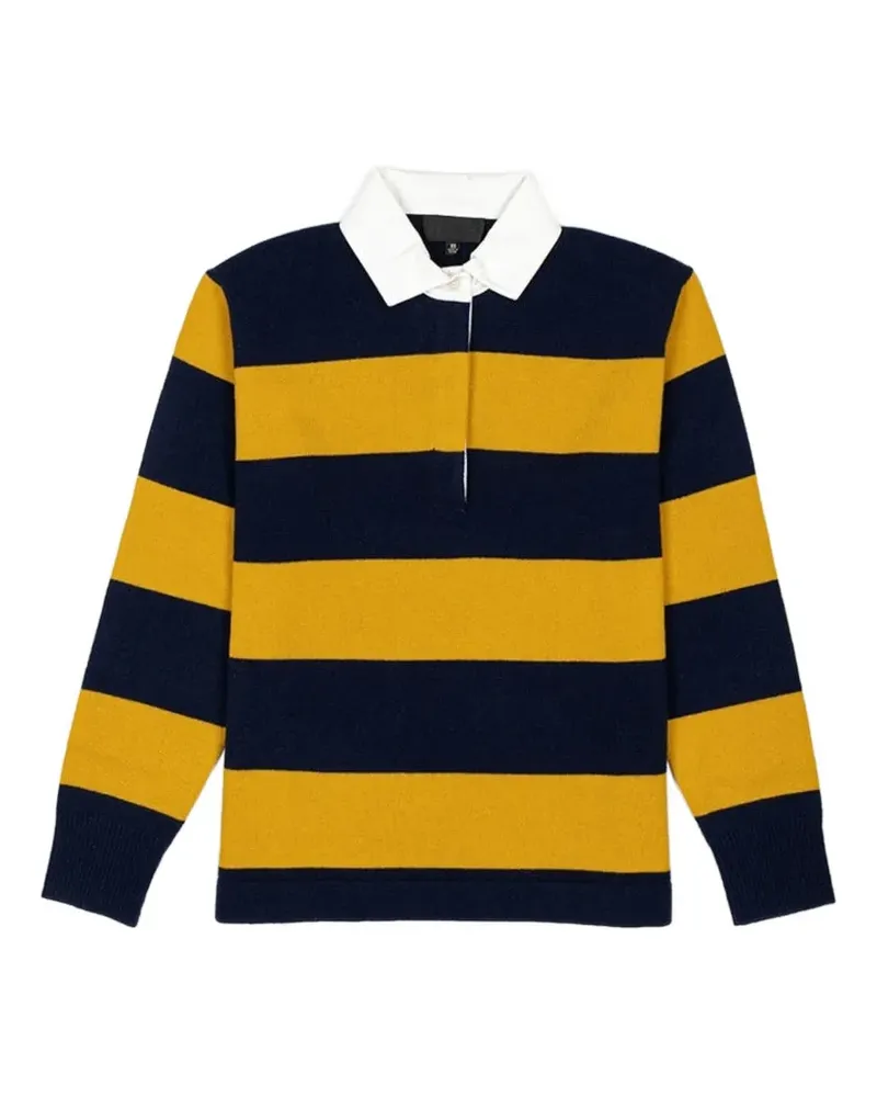 Nili Lotan Gestreifter Pullover mit Polokragen - Blau Blau