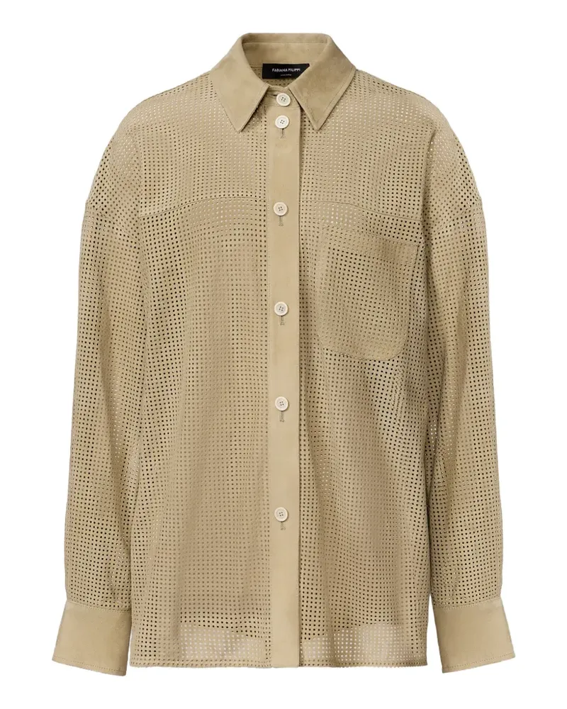 Fabiana Filippi Perforiertes Hemd mit Knöpfen - Nude Nude
