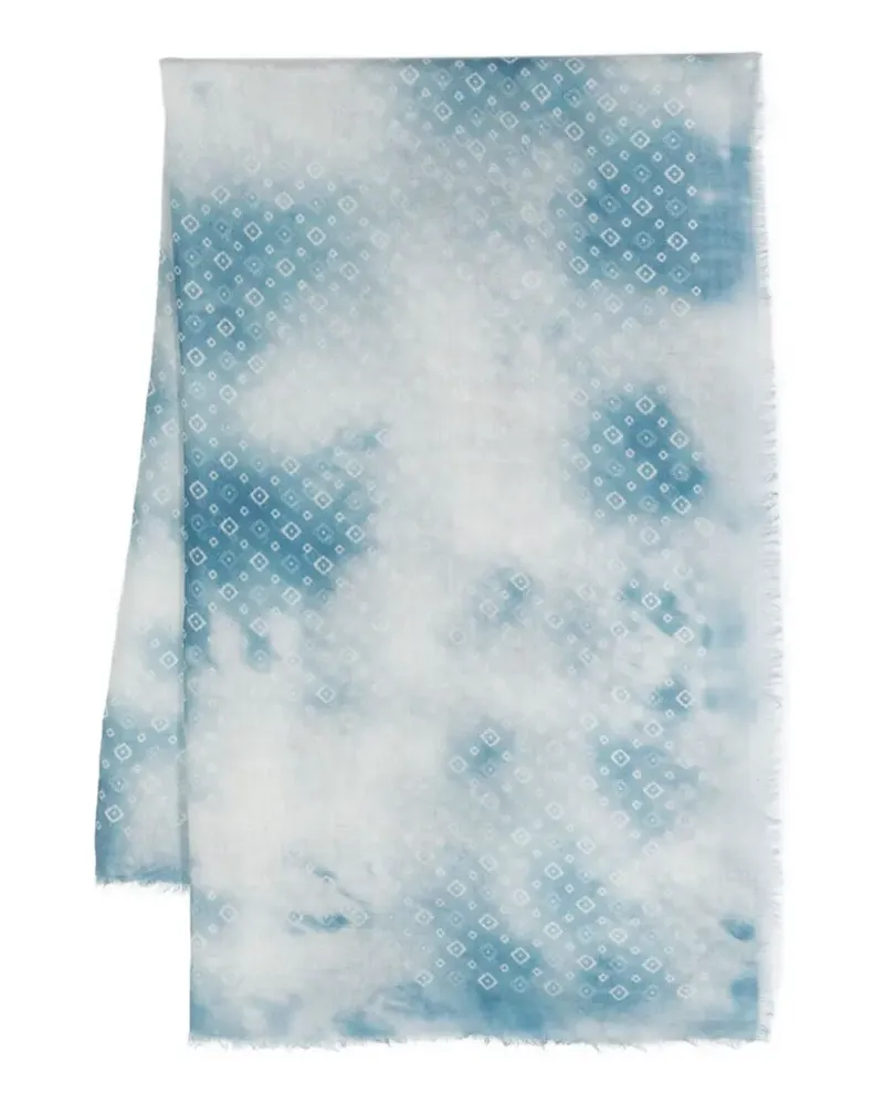 Destin Briana patterned scarf - Blau Blau