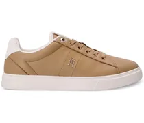 Elevated leather sneakers