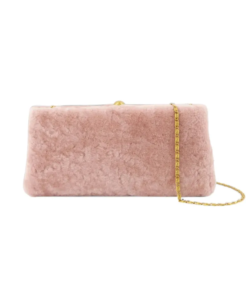 By Malene Birger Ellon shearling clutch bag - Rosa Rosa