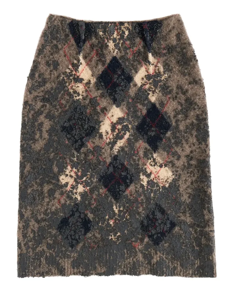 Maison Margiela Midirock mit Argyle-Muster - Braun Braun