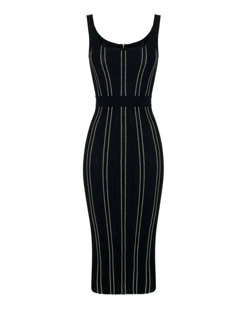 Elisabetta Franchi Origami-Kleid aus Strick - Schwarz Schwarz