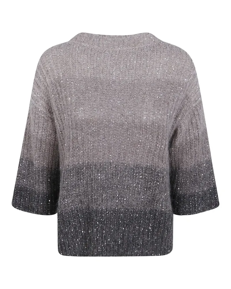 D.EXTERIOR Pullover mit Pailletten - Braun Braun