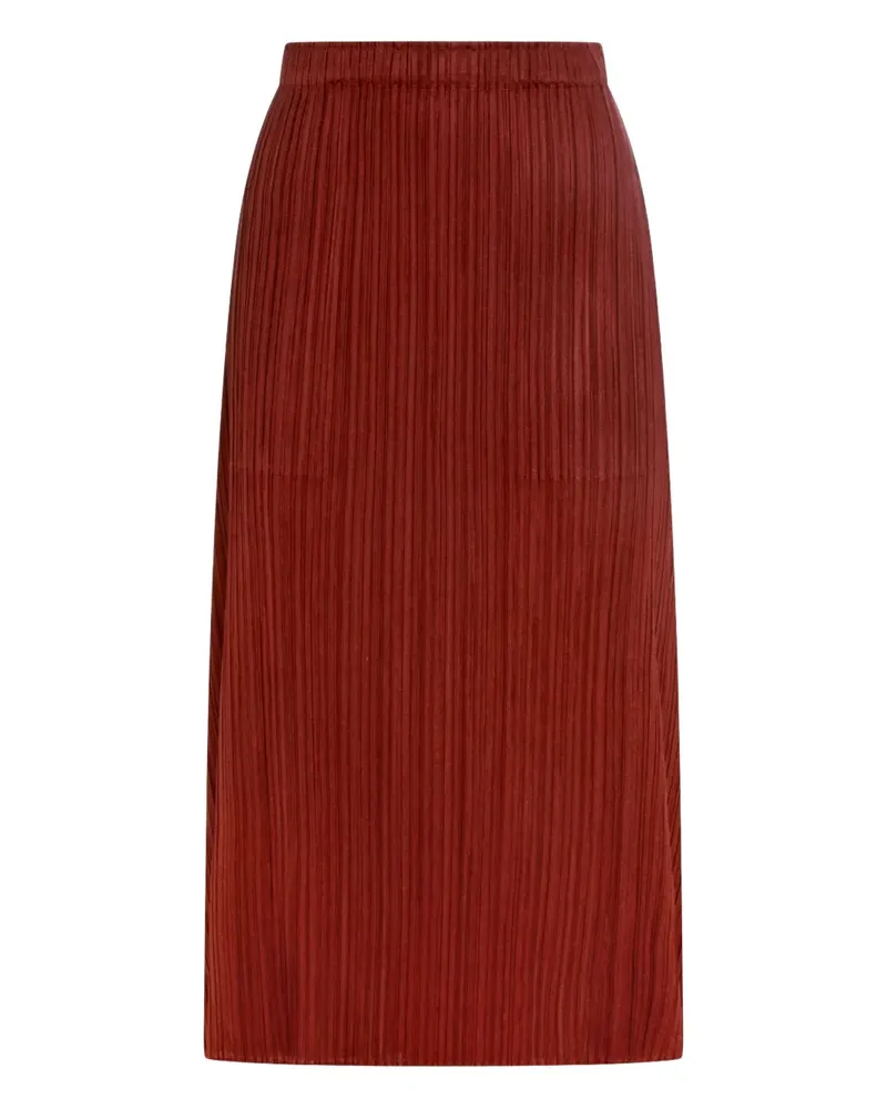 Issey Miyake pleated midi skirt - Rot Rot