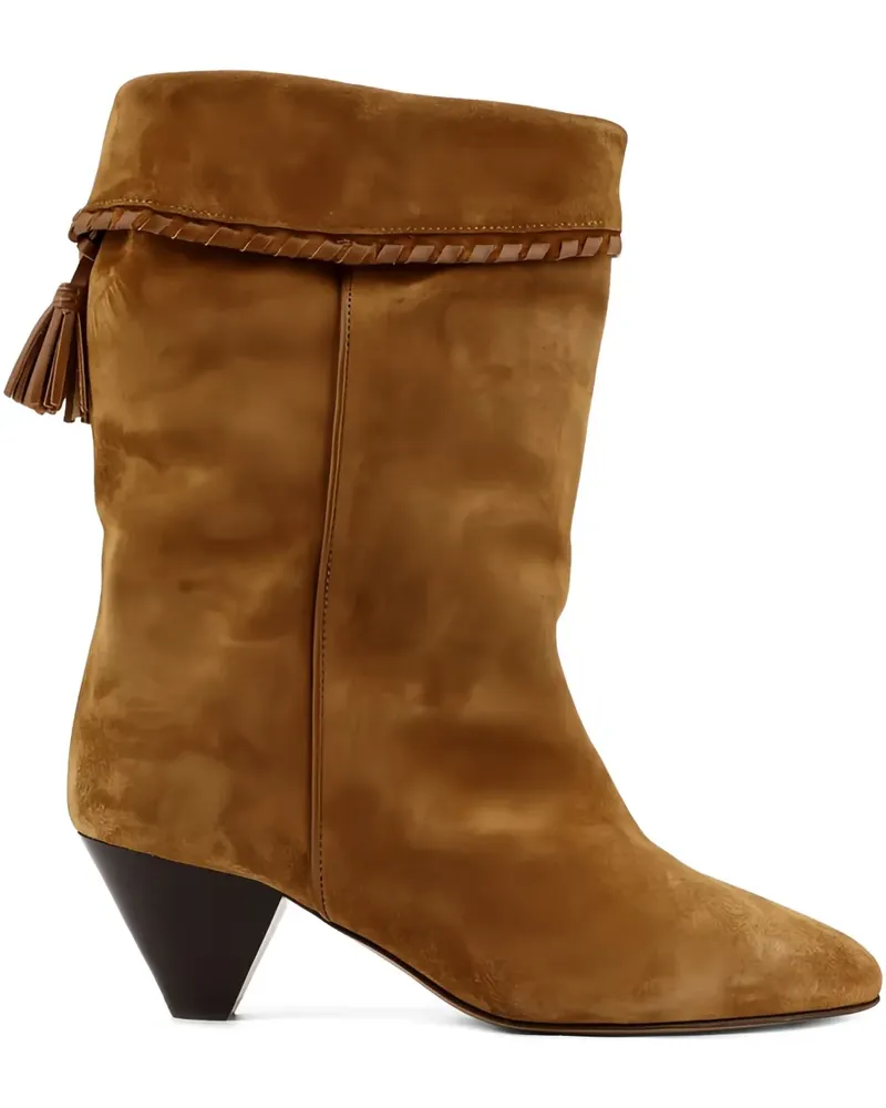 Isabel Marant Dalby Wildlederstiefel mit geflochtener Quaste 55mm - Braun Braun