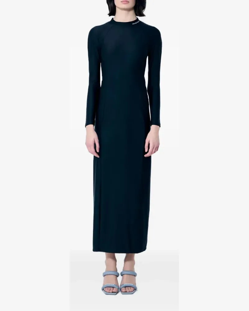 Alexander Wang Maxikleid mit Logo-Print - Blau Blau