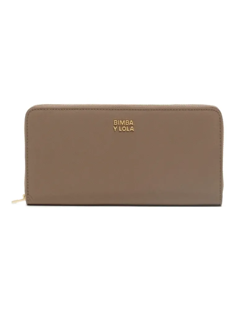 BIMBA Y LOLA large logo-lettering wallet - Braun Braun