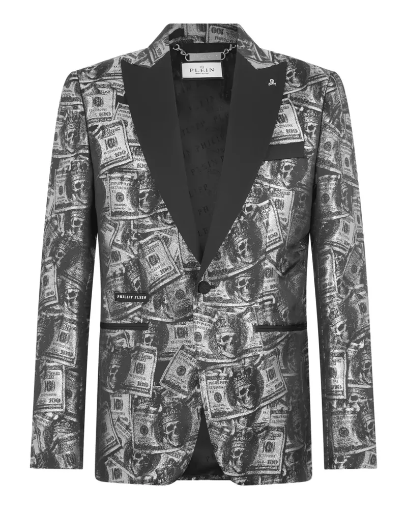 Philipp Plein Sakko mit steigendem Revers - Silber Silber