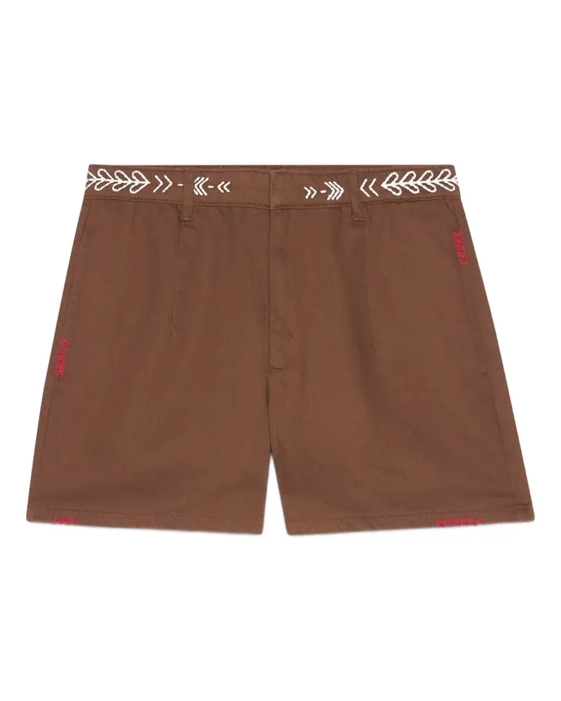 ottod’Ame embroidered-waistband shorts - Braun Braun
