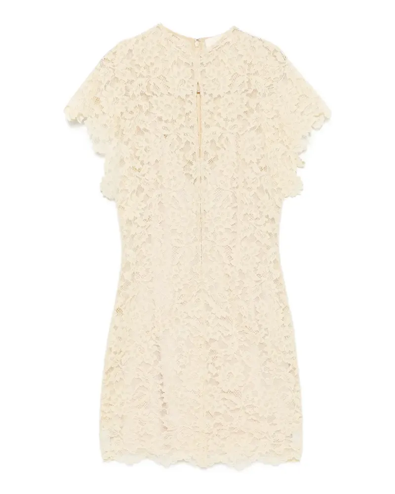 De La Vali Laia lace-overlay mini dress - Gelb Gelb