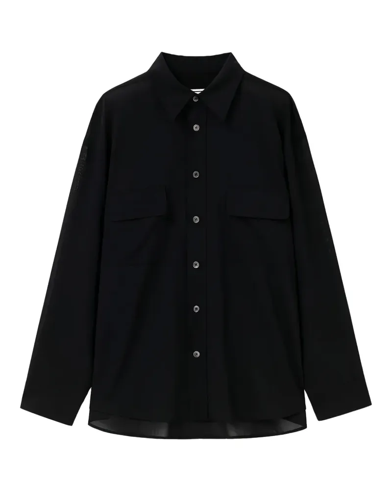 Wooyoungmi Semi-transparentes Hemd - Schwarz Schwarz