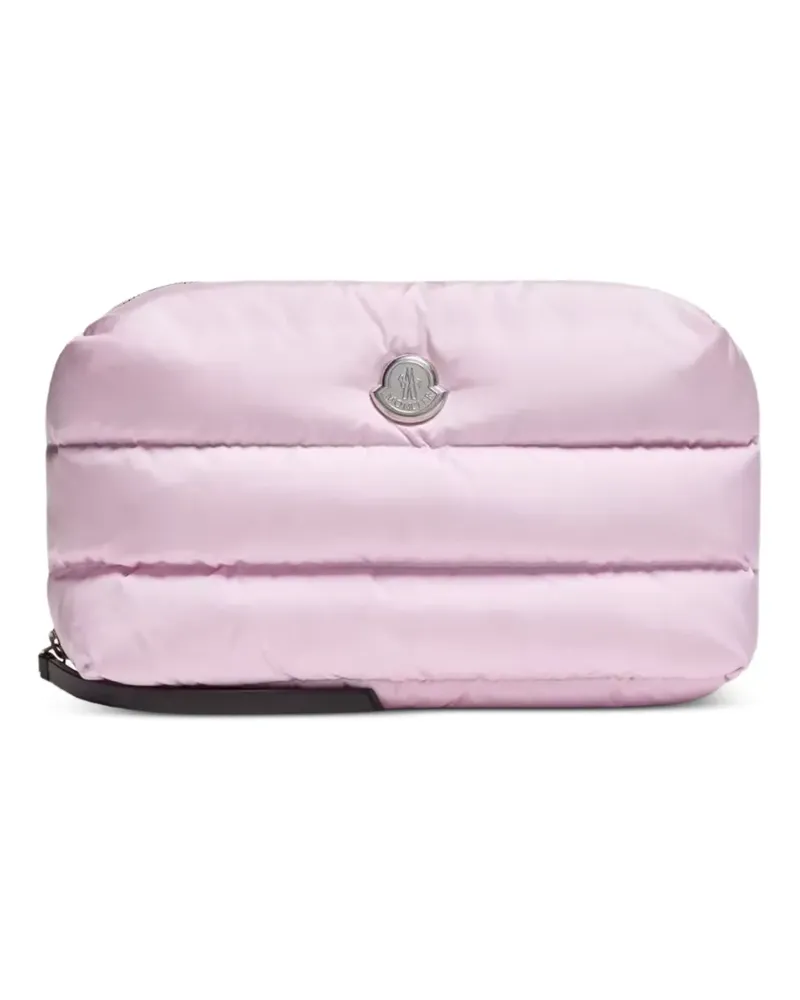 Moncler Gesteppte Caradoc Kosmetiktasche mit Logo - Rosa Rosa
