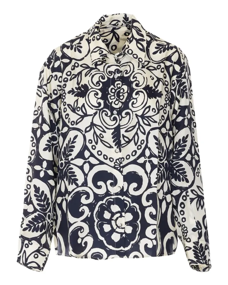 Maurizio Pecoraro printed long-sleeved shirt - Schwarz Schwarz