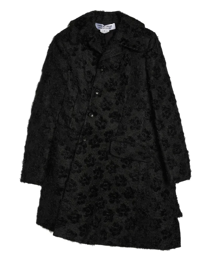 Comme des Garçons Mantel mit Blumenmuster - Schwarz Schwarz