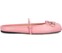 Mules mit Stegverzierung - Rosa