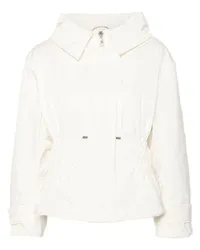 Ermanno Scervino Kapuzenjacke mit gesmoktem Detail Weiß