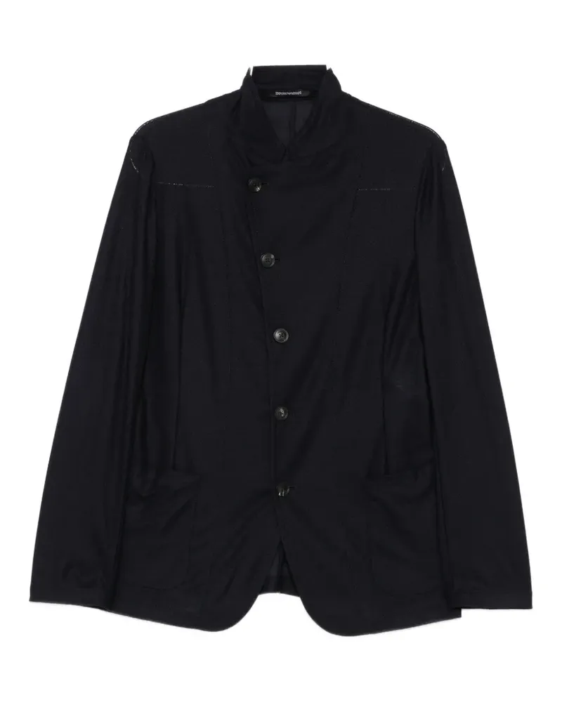 Emporio Armani buttoned wool jacket - Blau Blau