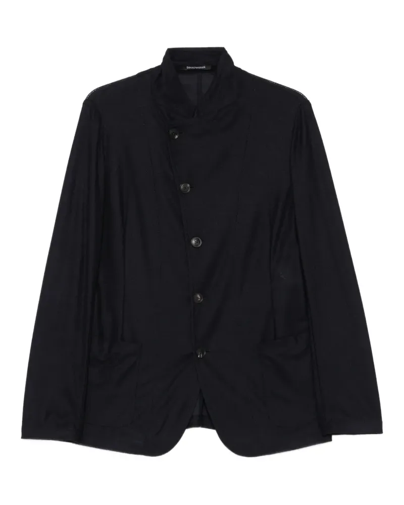 Emporio Armani buttoned wool jacket - Blau Blau