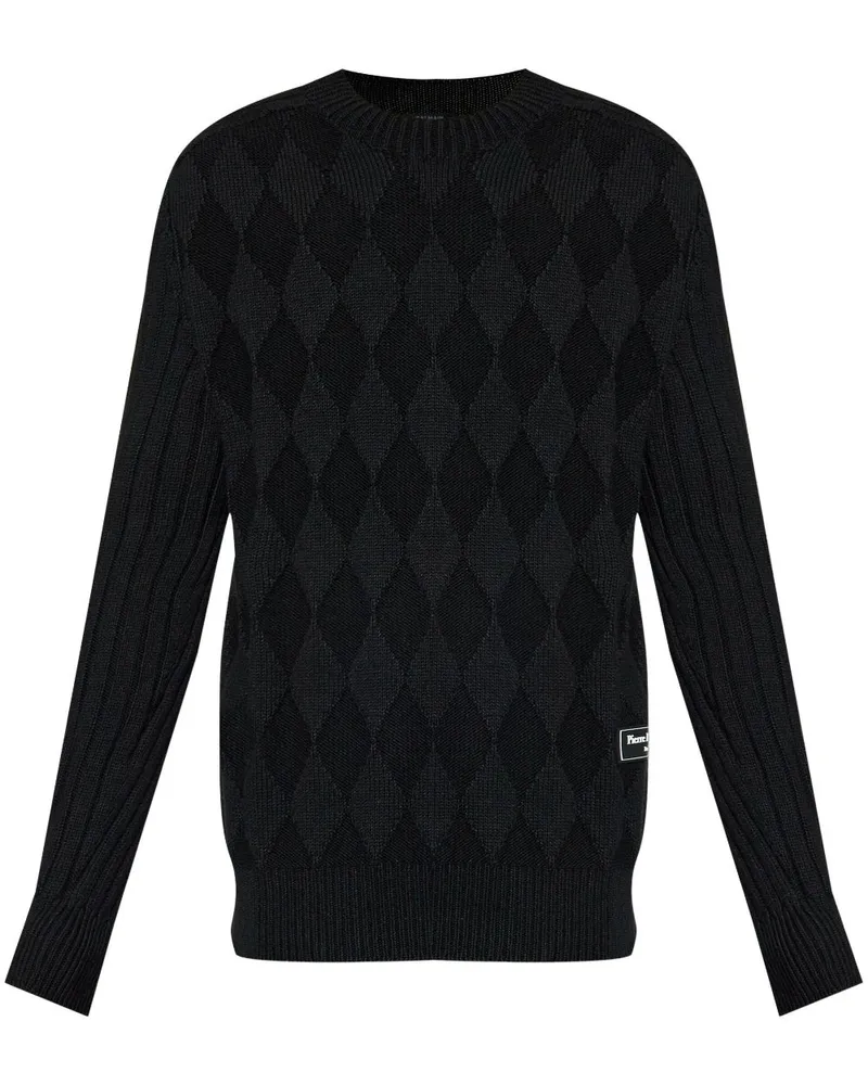 Balmain Pullover mit Logo-Patch - Schwarz Schwarz