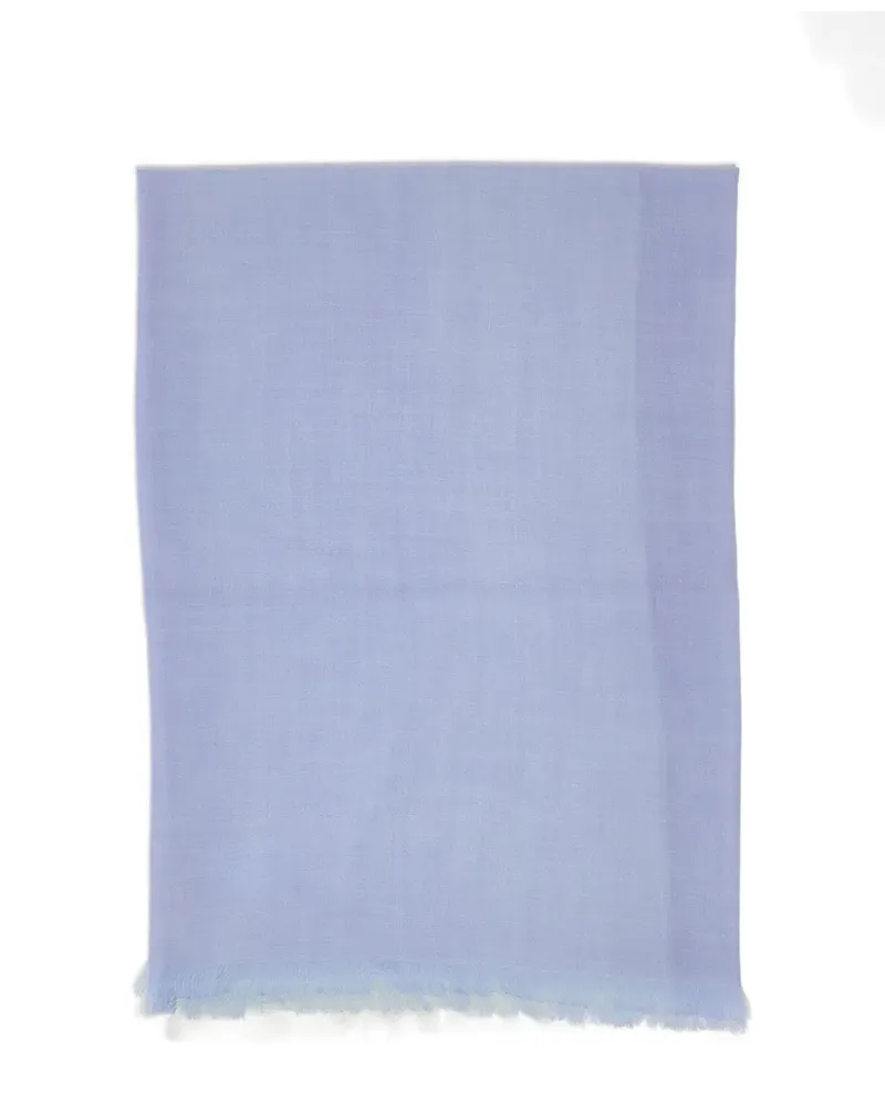 Gran Sasso gradient frayed scarf - Blau Blau