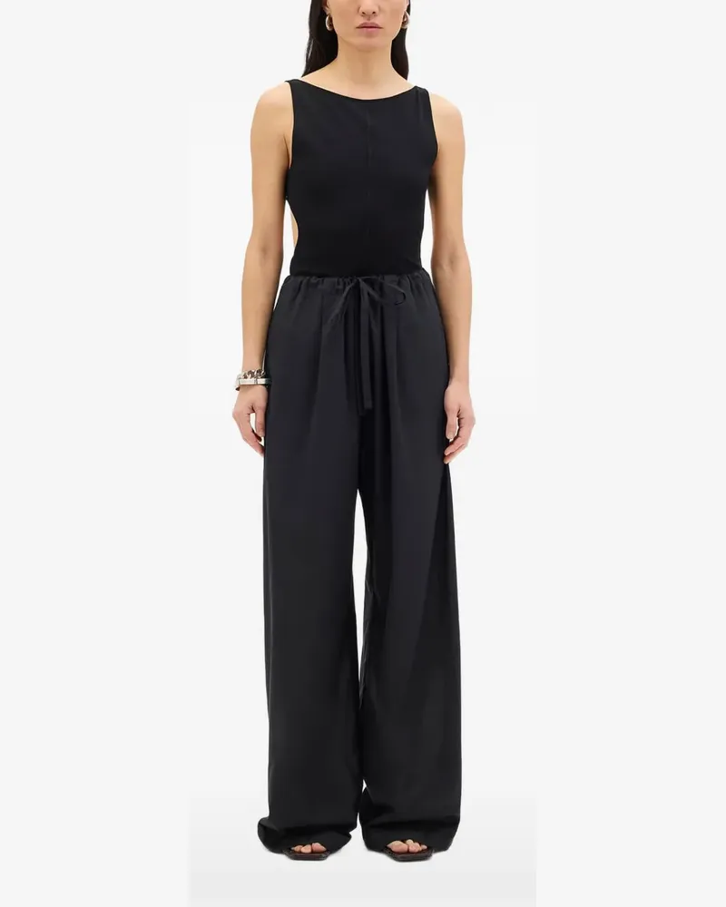 Another Tomorrow cut-out tank top - Schwarz Schwarz