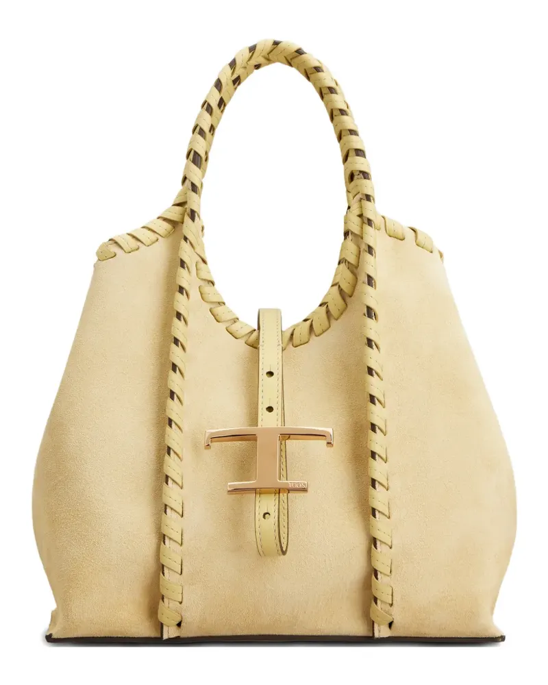 TOD'S Mini T Timeless Tote Bag mit Anhänger - Gelb Gelb