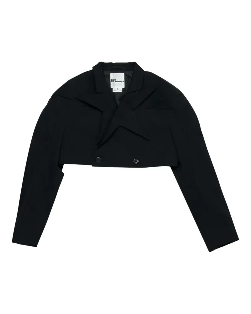 Noir Kei Ninomiya star-patch cropped jacket - Schwarz Schwarz