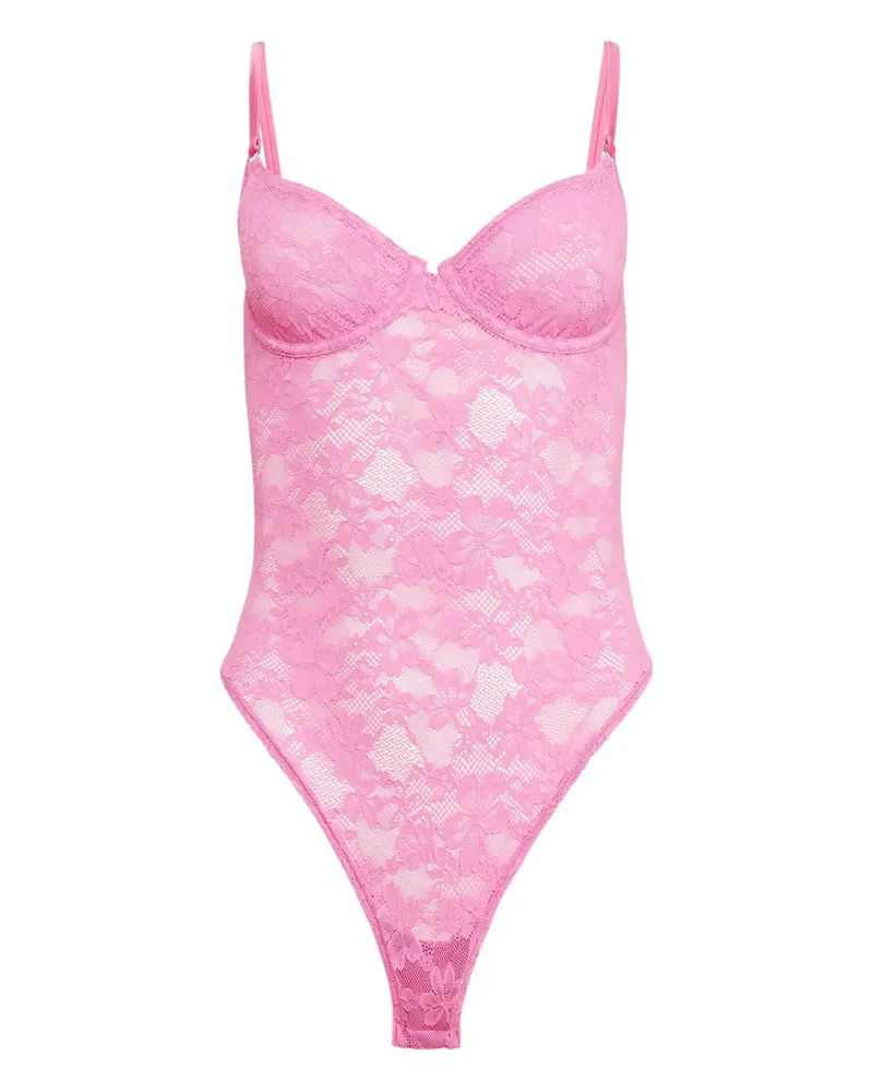 Fleur Du Mal Le Stretch Lace bodysuit - Rosa Rosa