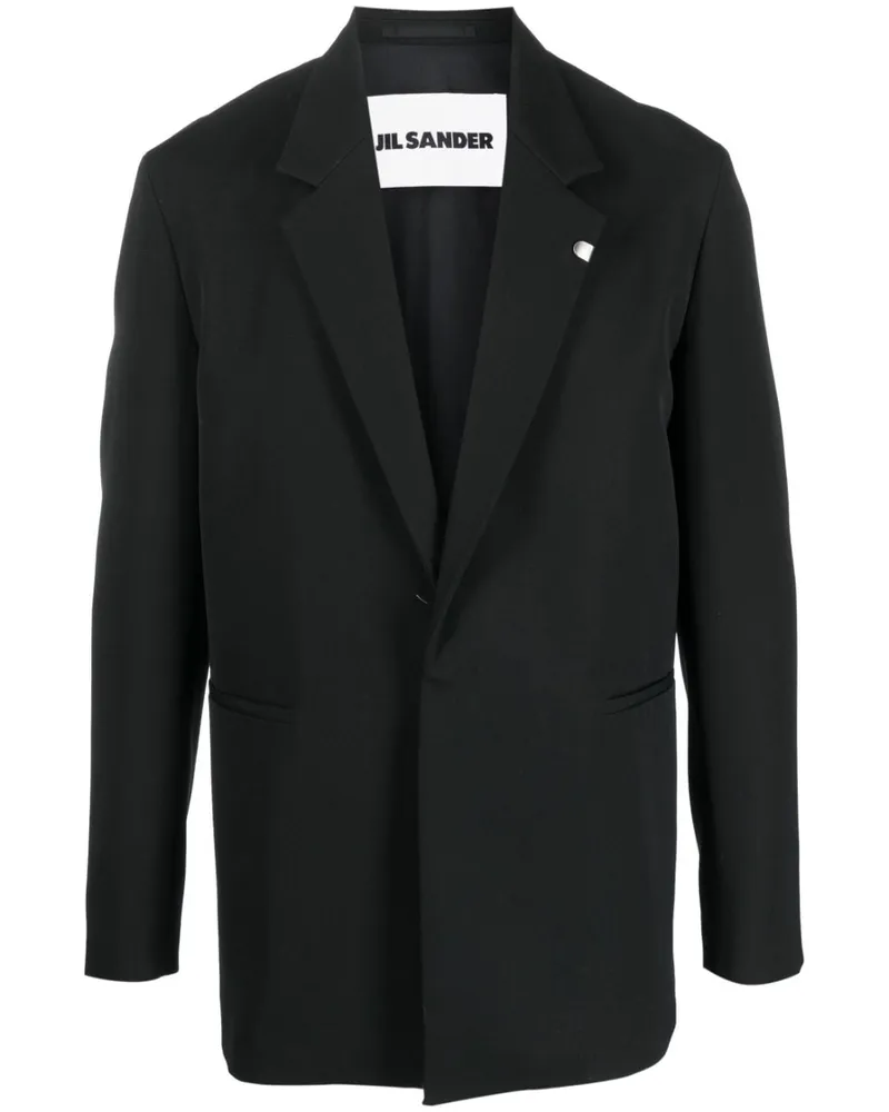 Jil Sander Sakko mit Anstecknadel - Schwarz Schwarz