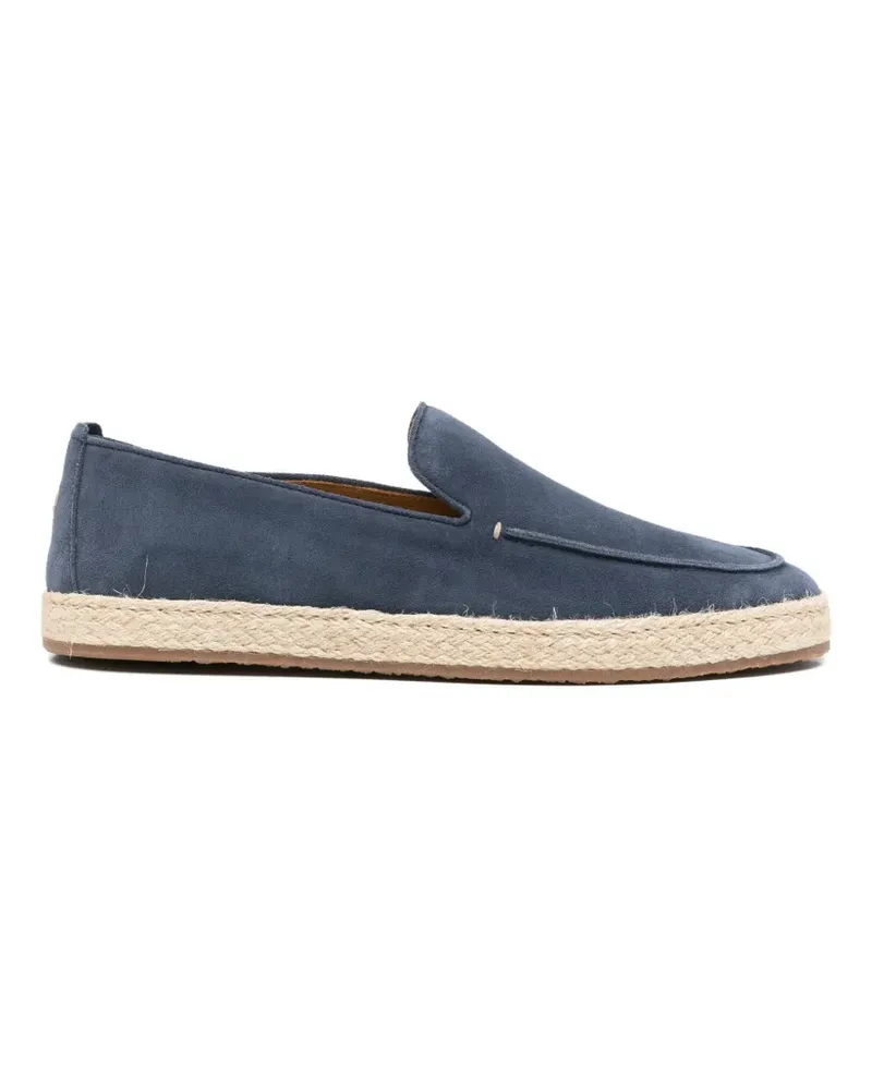 Henderson braided-midsole suede loafers - Blau Blau