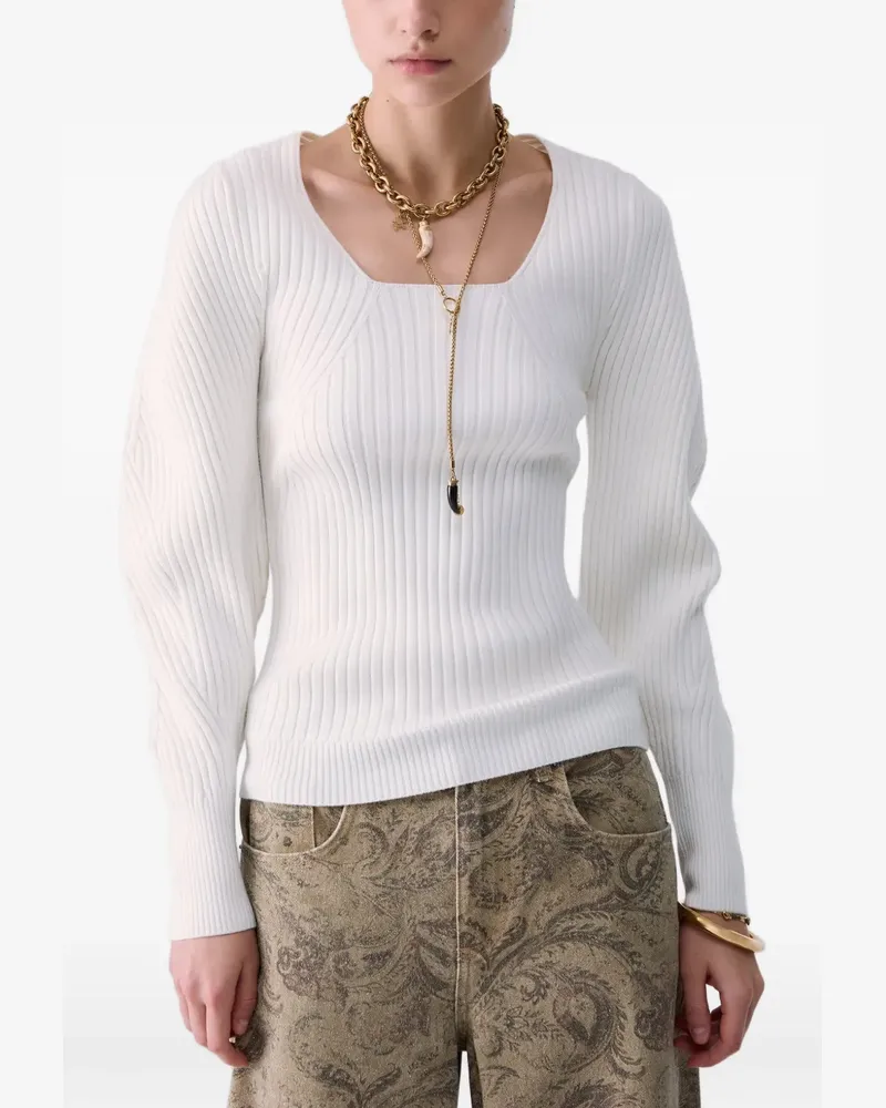 Liu Jo Pullover mit Ballonärmeln - Weiß Weiß