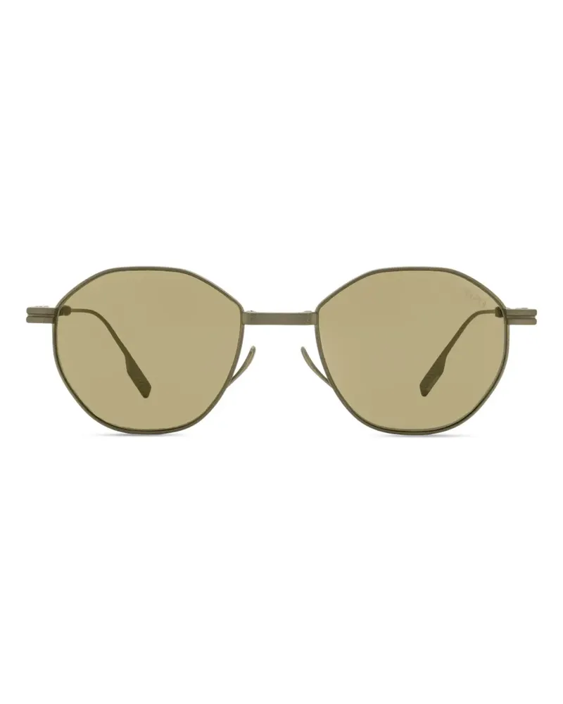 Ermenegildo Zegna Sonnenbrille mit rundem Gestell - Grün Grün