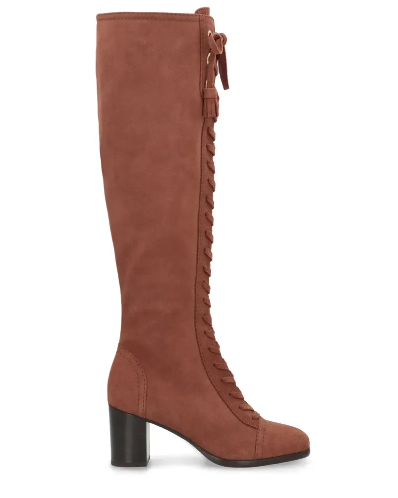 Alberta Ferretti lace-up boots - Braun Braun
