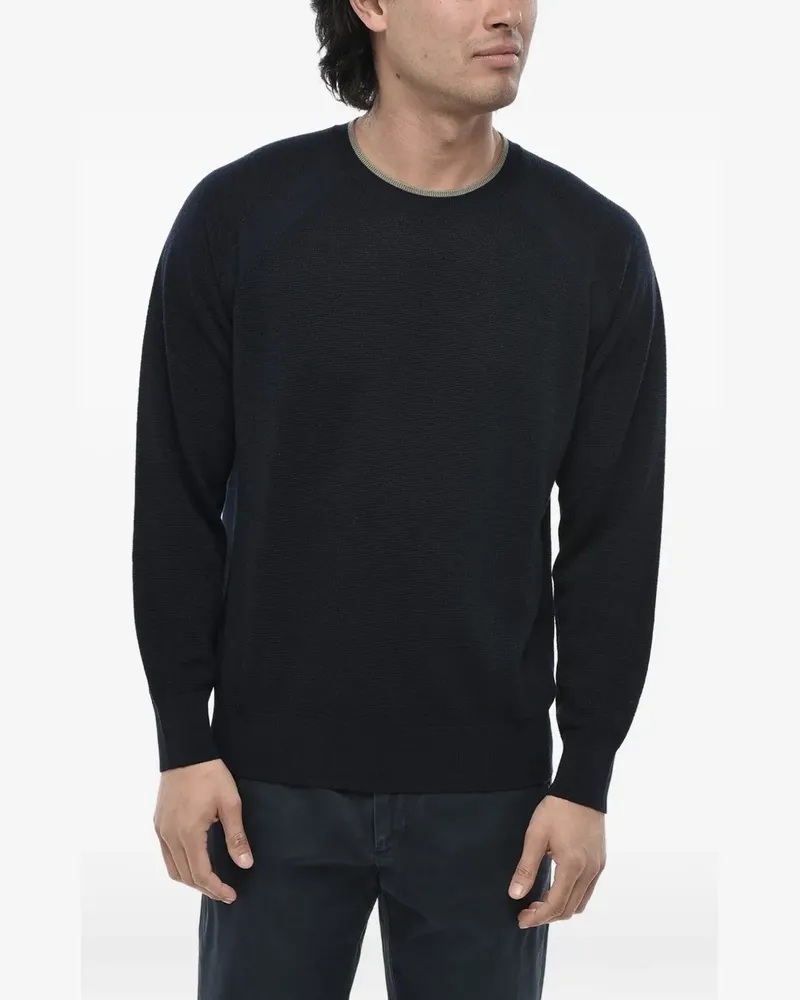 Paolo Pecora Milano Sweatshirt mit Rundhalsausschnitt - Blau Blau