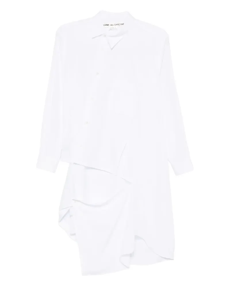 Comme des Garçons Hemd mit Drapierung - Weiß Weiß