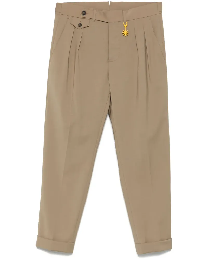 Manuel Ritz Hose mit Tapered-Bein - Braun Braun
