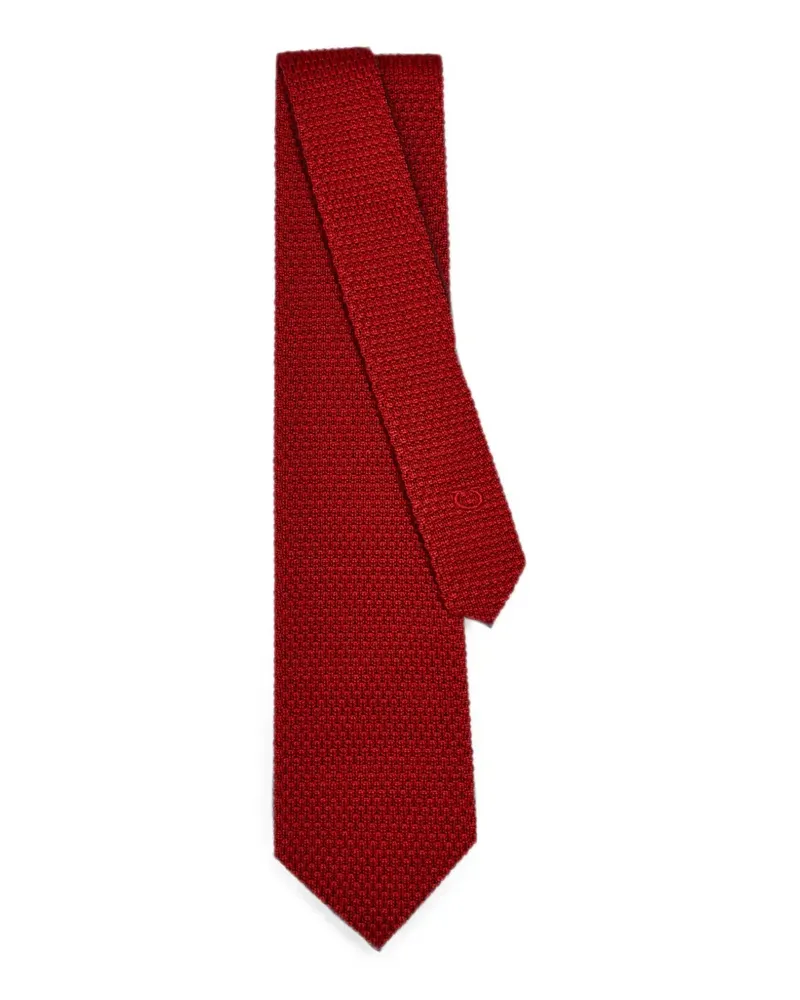 Ferragamo Krawatte aus Seide und Kaschmir - Infinite Inspirations - Rot Rot