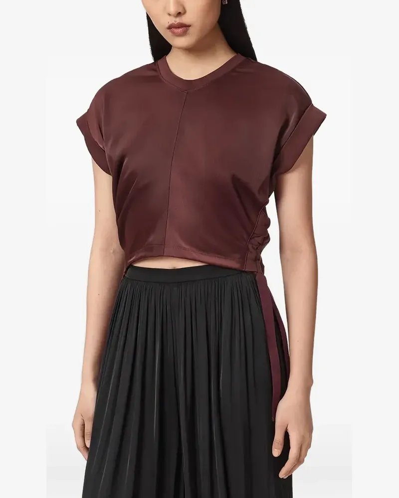 AllSaints Bluse mit Schleifenverschluss - Rot Rot