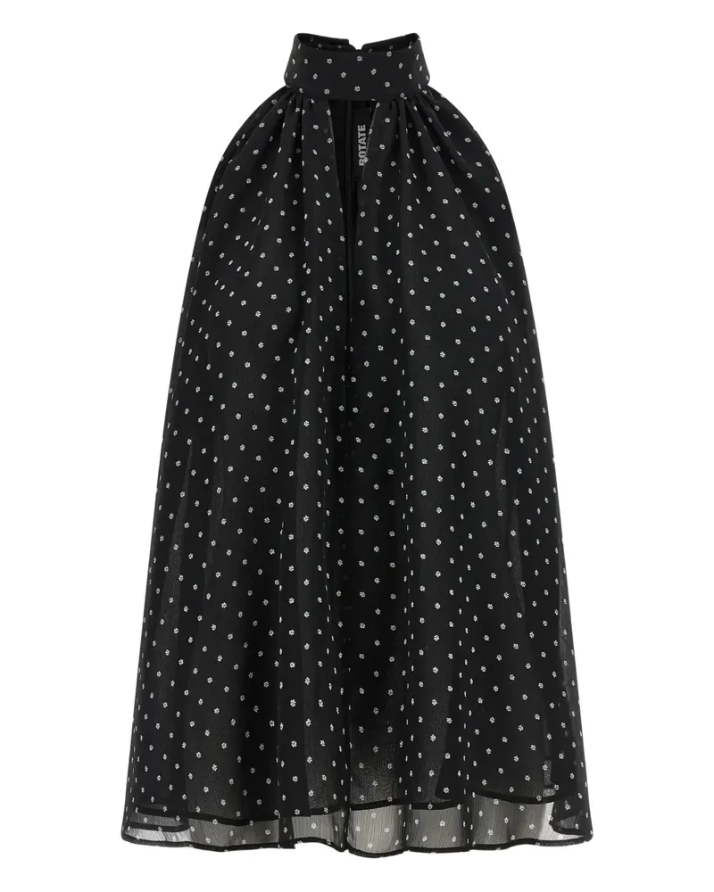 ROTATE Birger Christensen halterneck bow top - Schwarz Schwarz