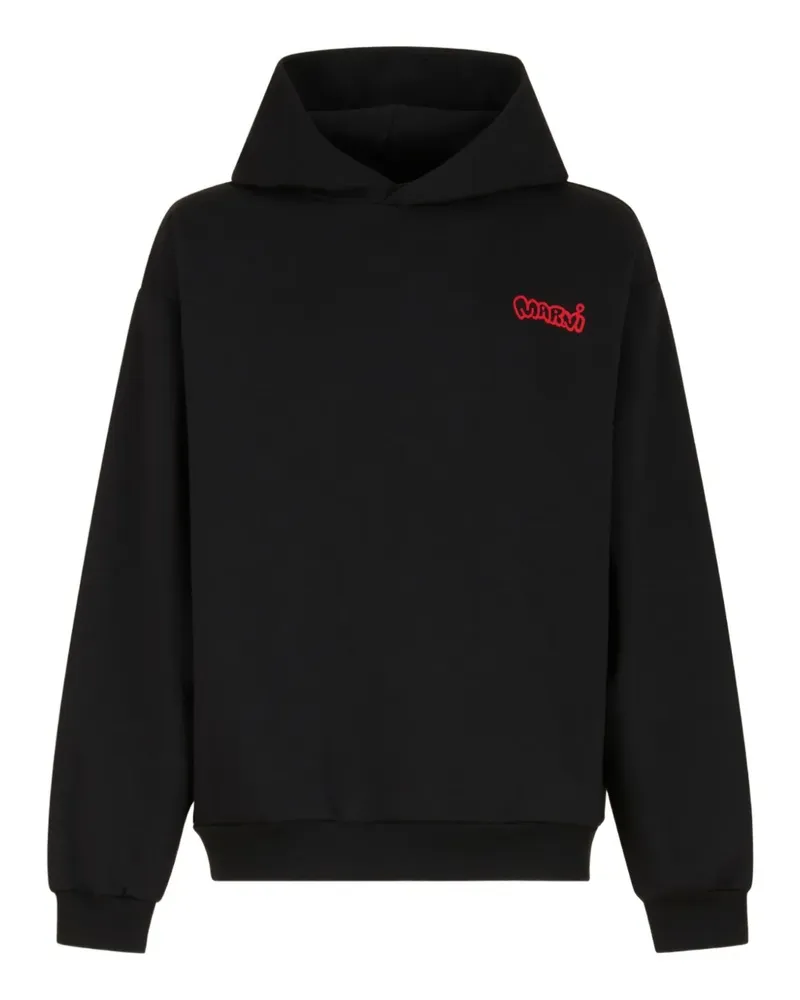 Marni Hoodie mit Logo-Print - Schwarz Schwarz