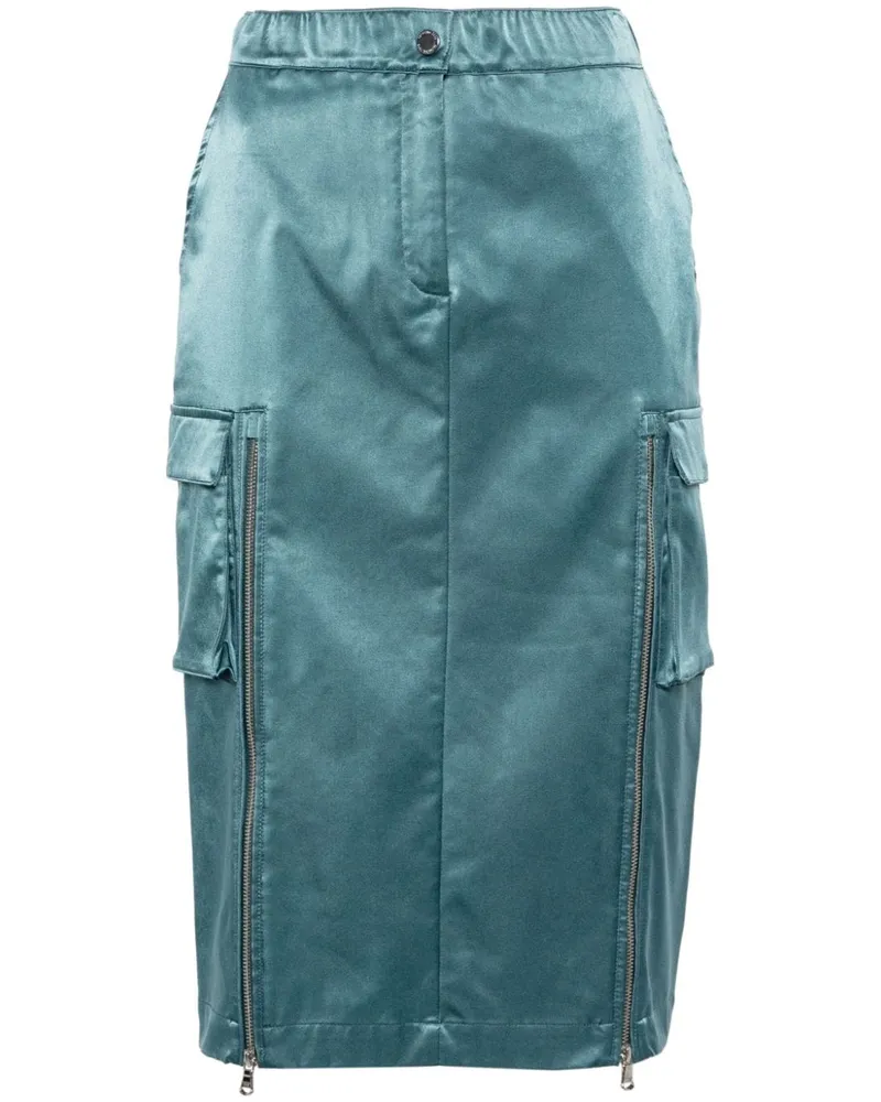 Patrizia Pepe Midirock mit aufgesetzten Taschen - Blau Blau